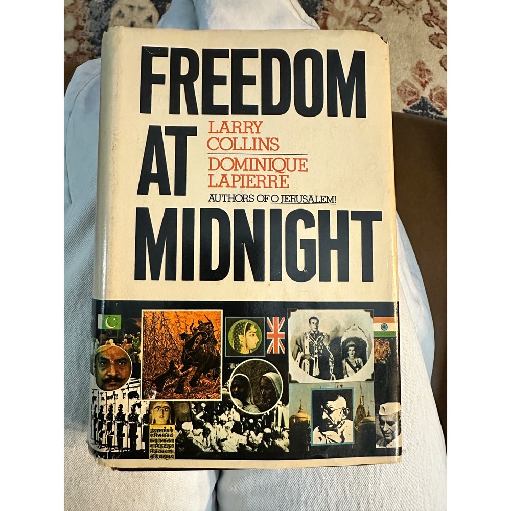 Simon and Schuster Freedom at Midnight Book History India Partition 1975